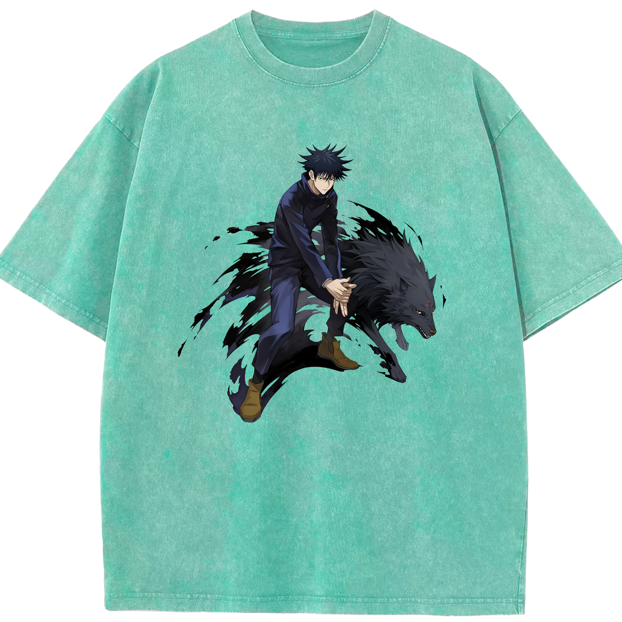 （画像用） 呪術廻戦 Jujutsu Kaisen 綿100% ヴィンテージ風 半袖Tシャツ（フロントプリント）